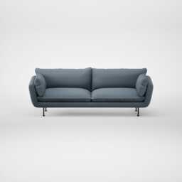 Heal's Allora 4 Seater Sofa Smart Cotton Linen Celestial Black Feet