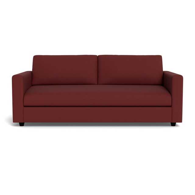 Heal's Nimbus II 4 Seater Sofa Capelo Linen-Cotton Etruscan Red Black Feet