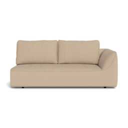 Heal's Morven Right Hand Facing 3 Seater Unit Capelo Linen-Cotton Bamboo Black Feet