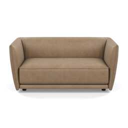 Heal's Valley 2 Seater Sofa Hertiage Camel Walnut Stain Feet - thumbnail 1