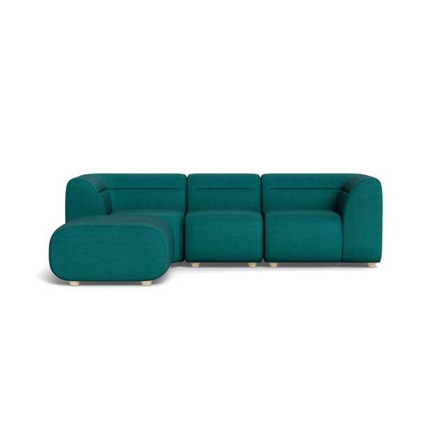 Heal's Lilli Left Hand Facing Corner Sofa Brushed Cotton Pine Natural Beech Feet