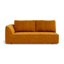 Heal's Morven Left Hand Facing 3 Seater Unit Smart Luxe Velvet Cognac