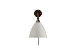 Gubi Bestlite BL7 Wall Lamp Black Brass Base White Shade