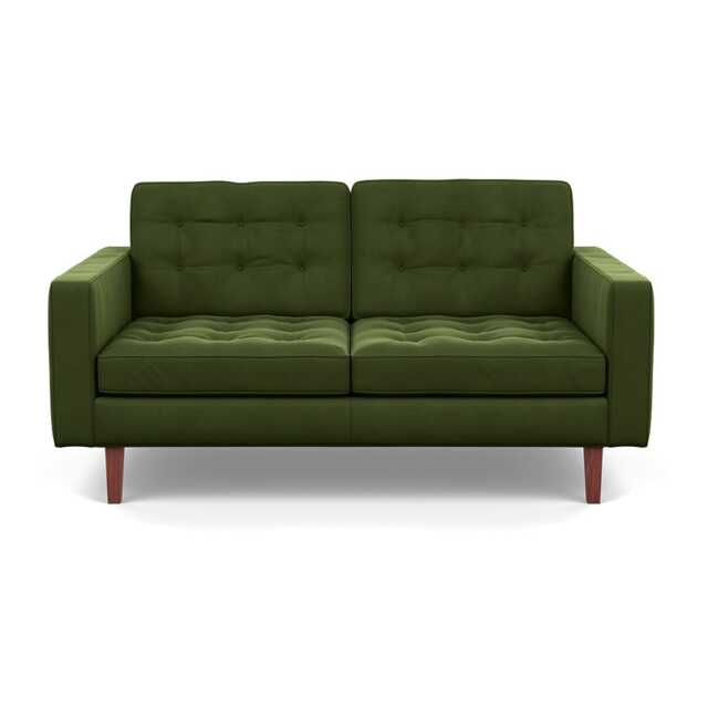 Heal's Hepburn 2 Seater Nobilis Velvet Leaf Walnut