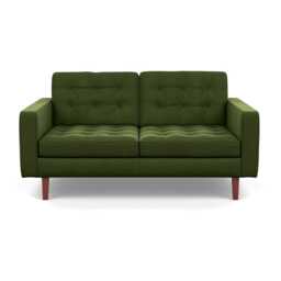 Heal's Hepburn 2 Seater Nobilis Velvet Leaf Walnut