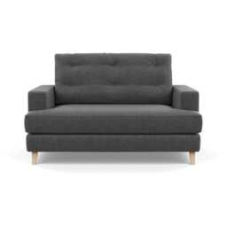 Heal's Mistral Loveseat Melton Wool Granite Natural Feet