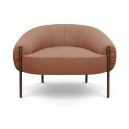 Heal's Isola Armchair Siena Cotton Clay Bronze Feet