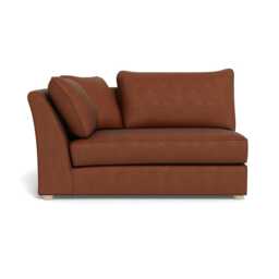 Heal's Tailor Large Unit Left Hand Facing Smart Luxe Velvet Tawny Natural Feet