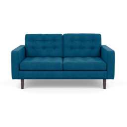 Heal's Hepburn 2 Seater Sofa St Mortitz Wool Teal Wenge Feet