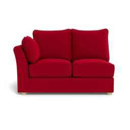 Heal's Tailor Double Left Hand Facing Corner Unit Melton Wool Red Oxide Natural Feet
