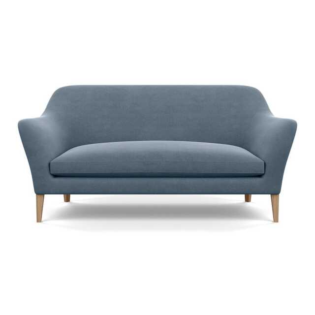 Heal's Wallis 3 Seater Sofa Capelo Linen Mineral Stained Oak Feet