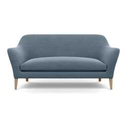 Heal's Wallis 3 Seater Sofa Capelo Linen Mineral Stained Oak Feet