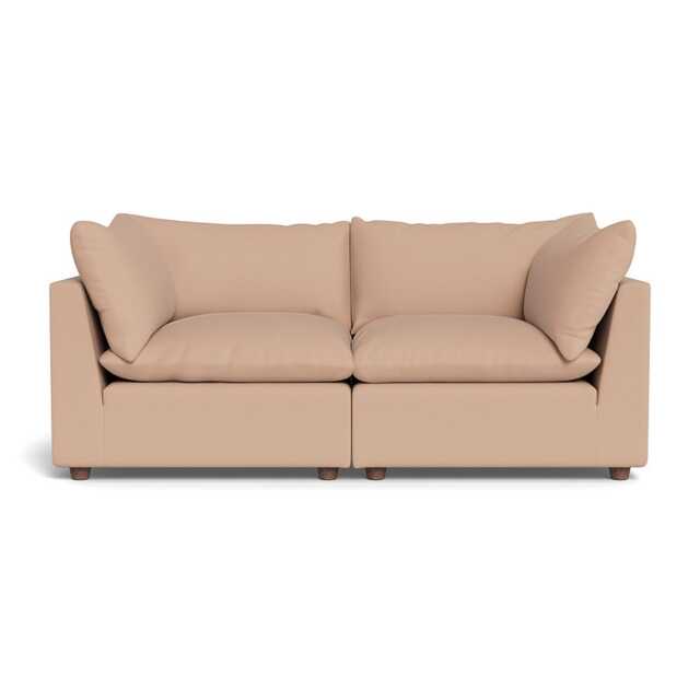 Heal's Astrid 3 Seater Sofa Capelo Linen-Cotton Rosedale Walnut Stained Beech Feet