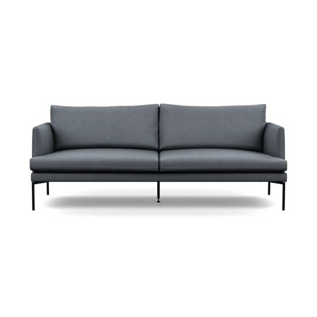 Heal's Matera 3 Seater Sofa Siena Cotton Shale Grey Black Feet
