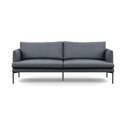 Heal's Matera 3 Seater Sofa Siena Cotton Shale Grey Black Feet