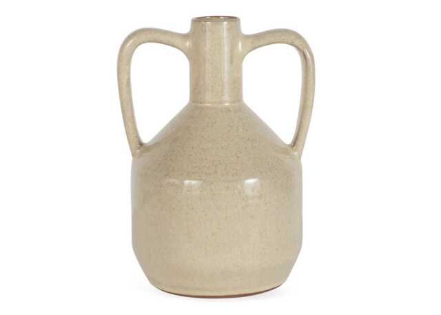 Maria Portugal Terracotta Terracotta Vase Cream with Handles
