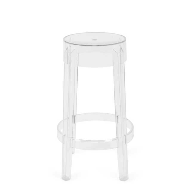 Kartell Charles Ghost Bar Stool 75cm Crystal Set of 2 - image 1