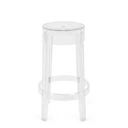 Kartell Charles Ghost Bar Stool 75cm Crystal Set of 2