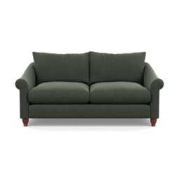 Heal's Devon 3 Seater Sofa Boucle Fern Walnut Stained Feet