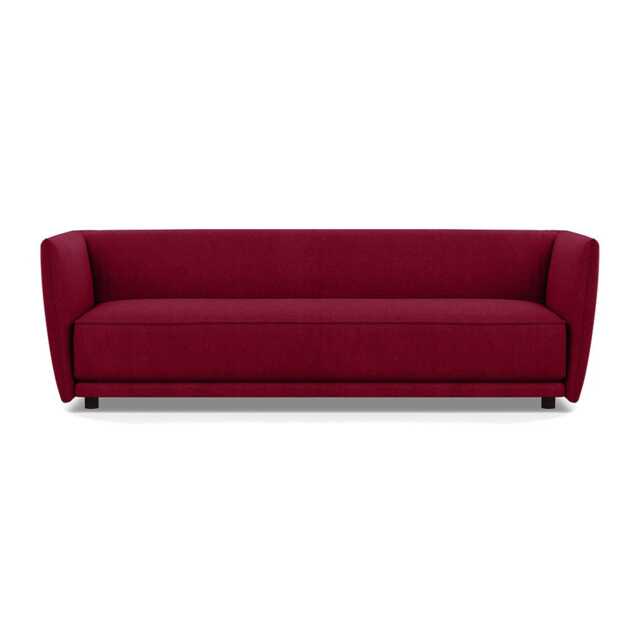 Heal's Valley 4 Seater Sofa St Moritz Red Walnut Stain Feet - image 1