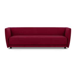 Heal's Valley 4 Seater Sofa St Moritz Red Walnut Stain Feet