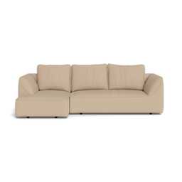 Heal's Morven Left Hand Facing Corner Chaise Sofa Capelo Linen-Cotton Bamboo Black Feet