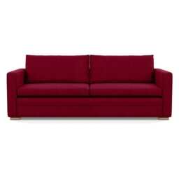 Heal's Palermo 4 Seater Sofa St Moritz Wool Red 74 Brass/Walnut Feet