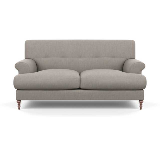 Scp Oscar 2 Seater Informal Sofa Broad Weave Pebble Walnut Feet