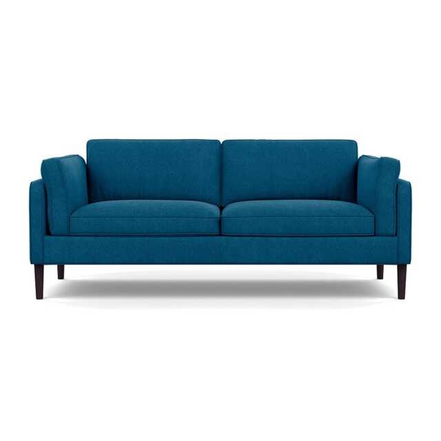 Heal's Sonno 3 Seater St Moritz Wool Teal Wenge Black Feet