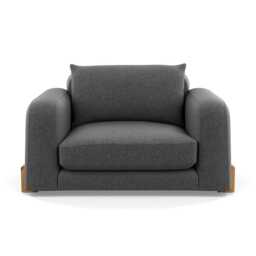 Heal's Nuvola Loveseat Melton Wool Granite Natural Oak Feet