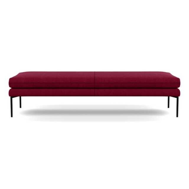Heal's Matera Bench 180cm St Moritz Wool Red 74 Black Feet