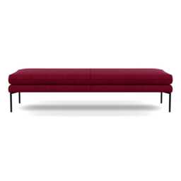 Heal's Matera Bench 180cm St Moritz Wool Red 74 Black Feet