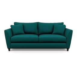 Heal's Torino 4 Seater Sofa Brushed Cotton Pine Black Feet