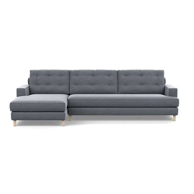 Heal's Mistral Left Hand Facing Corner Sofa Textured Boucle Steel Natural Feet
