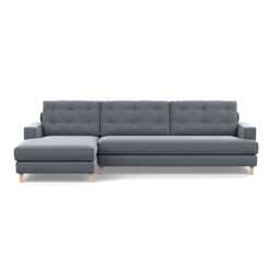 Heal's Mistral Left Hand Facing Corner Sofa Textured Boucle Steel Natural Feet