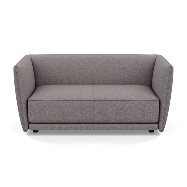 Heal's Valley 2 Seater Sofa Loop Boucle Granite Walnut Stain Feet - image 1