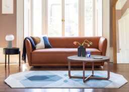 Heal's Valley 2 Seater Sofa Loop Boucle Granite Walnut Stain Feet - thumbnail 2