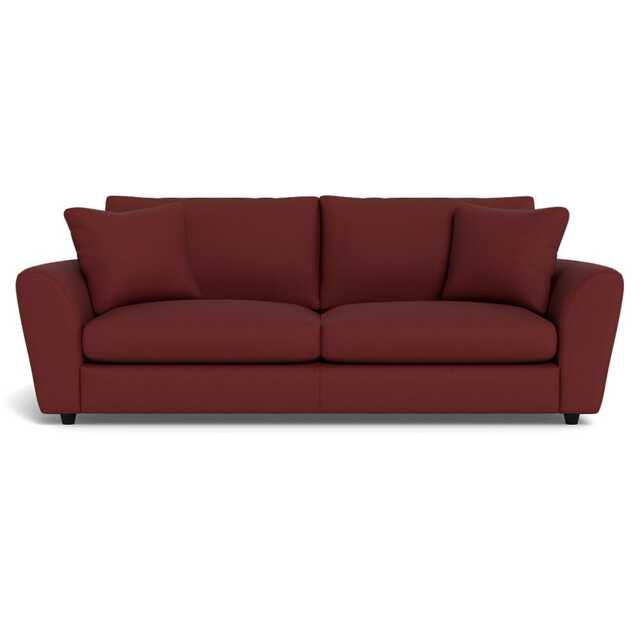 Heal's Snooze 5 Seater Sofa Capelo Linen-Cotton Etruscan Red Black Feet