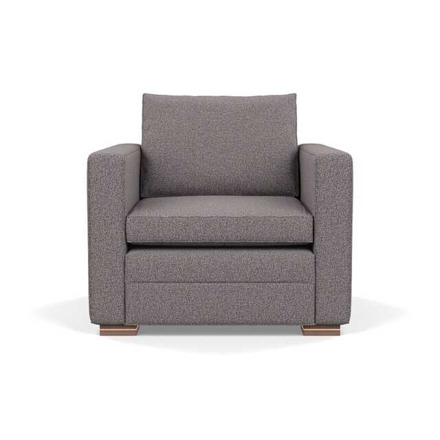 Heal's Palermo Armchair Loop Boucle Granite Brass/Walnut Feet - image 1