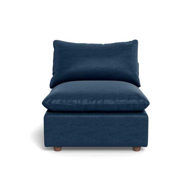 Heal's Astrid Single Unit Capelo Linen-Cotton Inkspot Walnut Stained Beech Feet