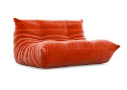 Ligne Roset Togo Small Settee Alcantara Orange