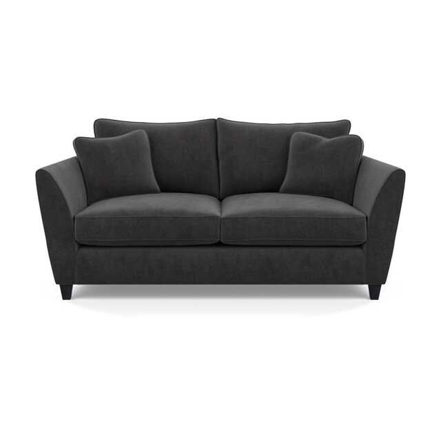 Heal's Torino 3 Seater Sofa Smart Luxe Velvet Nickel Black Feet