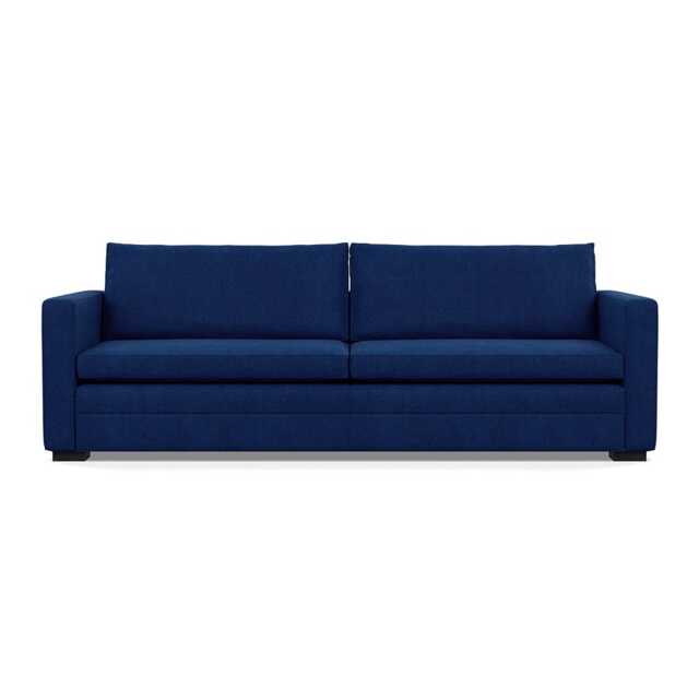 Heal's Palermo 5 Seater Sofa St Moritz Wool Blue 150 Black Feet