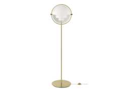 Gubi Multi Lite Floor Lamp Brass Base White Shade