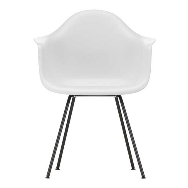 Vitra Eames DAX Armchair RE in Cotton White 30 Basic Dark Powder Coated Base 05 Glides - image 1
