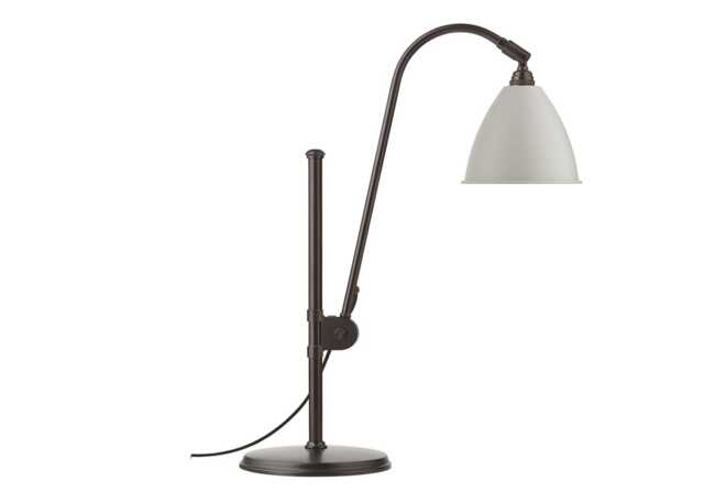 Gubi Bestlite BL1 Table Lamp Black Brass Classic White Shade