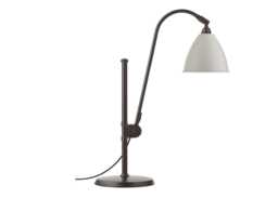 Gubi Bestlite BL1 Table Lamp Black Brass Classic White Shade