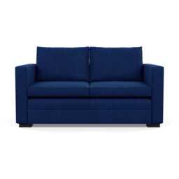 Heal's Palermo 2 Seater Sofa St Moritz Wool Blue 150 Black Feet