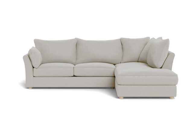 Heal's Tailor Right Hand Facing Corner Sofa Capelo Linen-Cotton Sea Salt Natural Feet