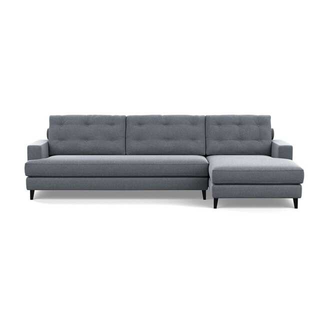 Heal's Mistral Right Hand Facing Corner Sofa Textured Boucle Steel Black Feet